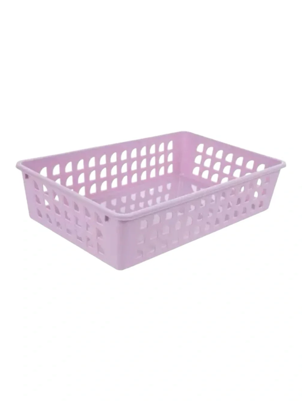 3 Count Storage Plastic Basket Set-Tray in Light Purple-Gift Baskets-Home Accent